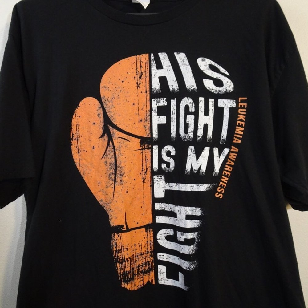 Lukemia awareness XL T Shirt Black